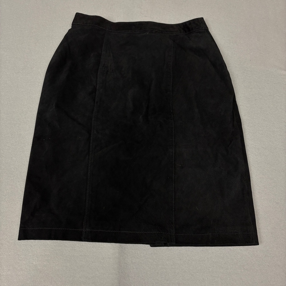 NWT Global Identity Black Pencil Suede Skirt for Women